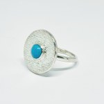 Stříbrný prsten s přírodním tyrkysem
