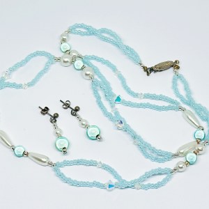 Silver set with colorful stones