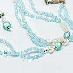 Silver set with colorful stones