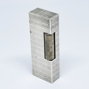Silver-plated Brutalist Dunhill Lighter