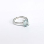 Silver ring with a natural topaz