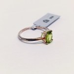 Silver ring with natural peridot