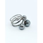 Ring with Beads, 925 Silver