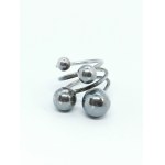 Ring with Beads, 925 Silver