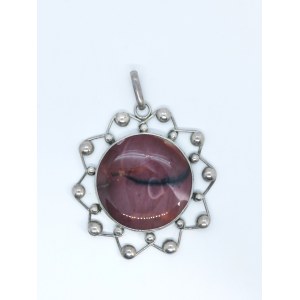 Pendant with dendritic agate, 925 silver