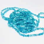 A long necklace made of blue topaz