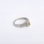 Bague en argent sertie d'un citrine naturel et de topazes blanches