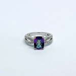 Silver Ring with a Mystic Topaz