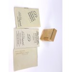 Gold-plated S.T. Dupont lighter, full set with box and papers