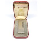 Silver-plated Dunhill lighter in a box with documentation