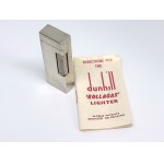 Silver-plated Dunhill lighter in a box with documentation
