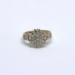 Silver Ring with Gold Plating and 0.43 Ct Diamonds