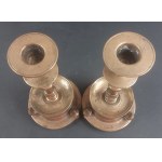 Tsarist Russia. A pair of bronze candlesticks. The Frolov Brothers.