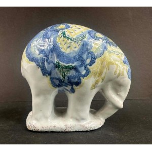 Kazimierz Czechowski and Andrzej Wojnacki. Ceramic Elephant Figurine. Warsaw. 1918–1931.
