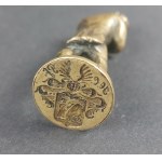 Tłok pieczętny z herbem - Napoleon. I poł. XX w.