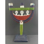 Hutsul wooden candlestick. 1920s–1930s.