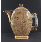 Bogdan Wendorf. Ćmielów. Porcelain teapot from the Płaski set. Marbled pattern. Art Deco