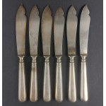 The Henneberg Brothers. Set of fish knives. Plater. 19th/20th century.