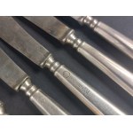 The Henneberg Brothers. Set of fish knives. Plater. 19th/20th century.