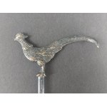 The Henneberg Brothers. Warsaw. Meat/game skewer (hatelet) with a pheasant. 19th/20th century.