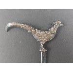 The Henneberg Brothers. Warsaw. Meat/game skewer (hatelet) with a pheasant. 19th/20th century.