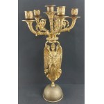 A 6-candle candlestick. France. Mid-19th century.