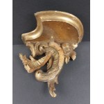 Baroque wall shelf with a floral motif