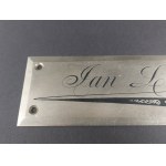 A small sign advertising a metal engraver—Jan Leski. Metal Engraver. First half of the 20th century.