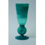 Glass goblet with original tags - design no. 689 - Krakow Glass Institute