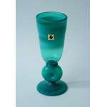 Glass goblet with original tags - design no. 689 - Krakow Glass Institute