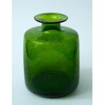 Four-sided crimped glass vase - HS Sudety - Zbigniew Horbowy