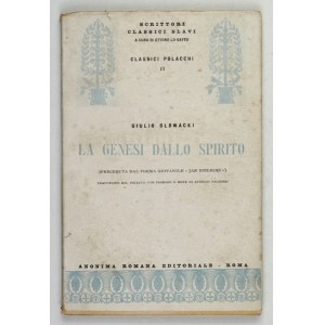 Słowacki, J. – *Génèse de l'esprit*. 1930 – en italien