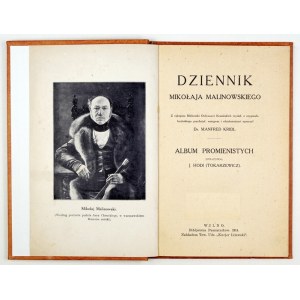 MALINOWSKI, M. – Diary ... Vilnius, 1914