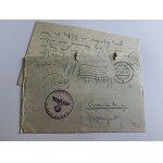 ENVELOPE WITH A LETTER, SWASTIKA STAMP, 1942