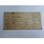 RECEIPT, BIELSKO-BIELITZ, WROCŁAW, BRESLAU, SWASTIKA STAMP