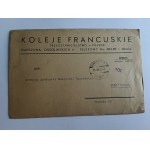 ENVELOPE WITH A LEAFLET/BROCHURE ON THE FRENCH RAILWAYS, WARSAW STAMP, PHARMACISTS’ ASSOCIATION OF WESTERN LESSER POLAND, 1933