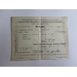 POLICY RECEIPT, L KRAKÓW MUTUAL INSURANCE COMPANY 1909, GŁAŻEWSKI