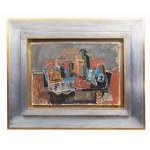 Henryk Hayden (1883, Varsovie - 1970, Paris), Nature morte avec un journal, une pipe, une bouteille et un as de trèfle