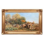 Hipolit Lipiński (1846, Nowy Targ – 1884, Kraków), Autumn, In Autumn, Potato Harvest, Autumn Field Work, 1882