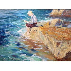 Feliks Michał Wygrzywalski (1875 Przemyśl – 1944 Rzeszów), Z Capri – Chlapec lovící ryby
