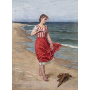 Antoni Piotrowski (1853, Nietulisko Duże – 1924, Warsaw), Girl by the Sea, 1912