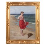 Antoni Piotrowski (1853, Nietulisko Duże – 1924, Warsaw), Girl by the Sea, 1912