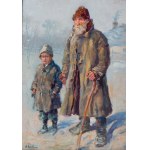 Erno Erb (1890 Lviv – 1943, ibid.), a Siberian deportee with a child