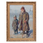 Erno Erb (1890 Lviv – 1943, ibid.), a Siberian deportee with a child