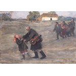 Teodor Axentowicz (1859 Braszów/Rumunia - 1938 Kraków), Dziewczyna prowadząca lirnika