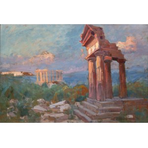 Bronisława Rychter-Janowska (1868, Kraków – 1953, ibid.), The Valley of the Temples in Agrigento, Sicily (Girgenti), 1913