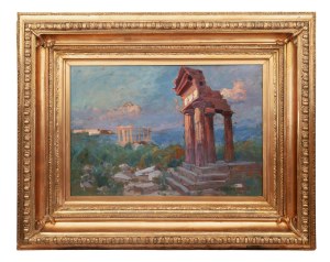 Bronisława Rychter-Janowska (1868 Kraków - 1953 tamże), Dolina świątyń w Agrigento na Sycylii (Girgenti), 1913 r.