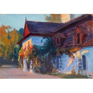Bronisława Rychter-Janowska (1868 Kraków - 1953 tamże), Dworek w zachodzącym słońcu