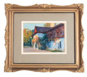 Bronisława Rychter-Janowska (1868 Kraków - 1953 tamże), Dworek w zachodzącym słońcu