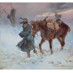 Wojciech Kossak (1856, Paris – 1942, Kraków), “Cavalryman with a Horse,” 1926